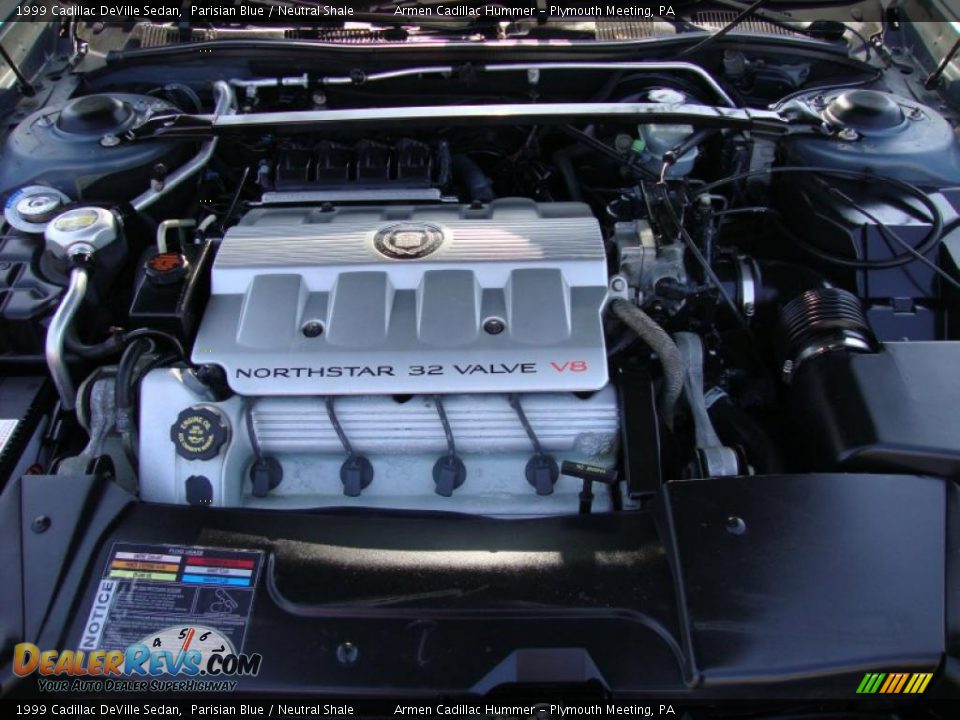 1999 Cadillac DeVille Sedan Parisian Blue / Neutral Shale Photo #28