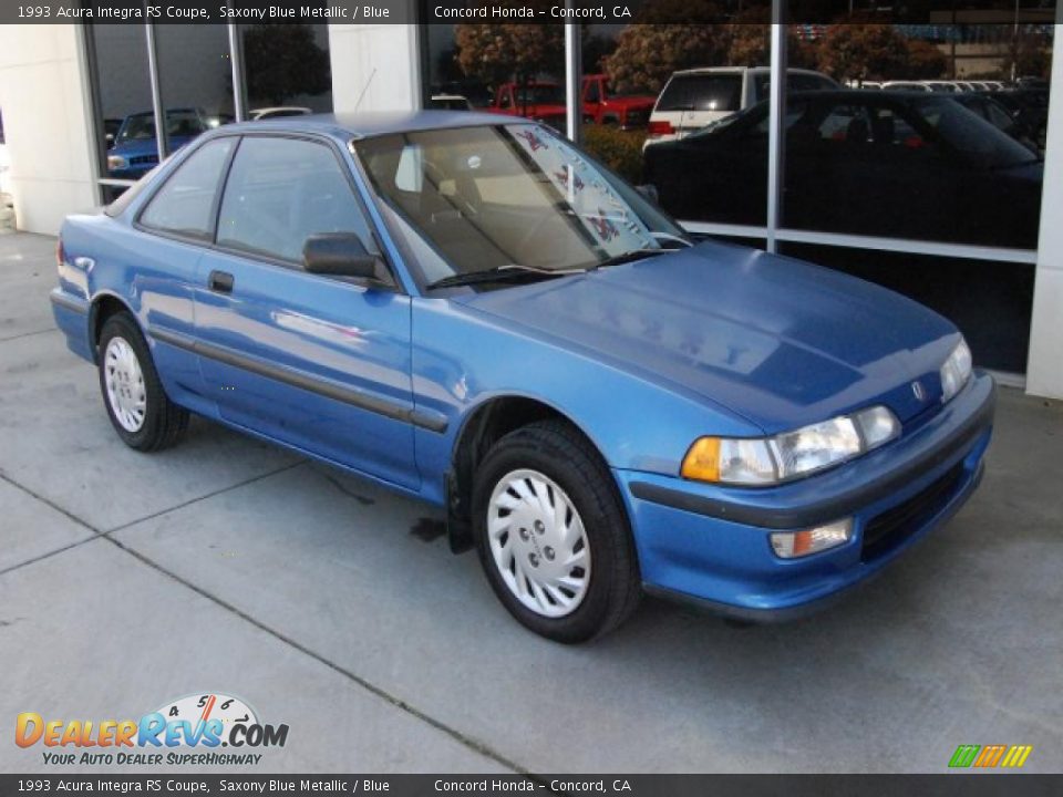 1993 Acura Integra RS Coupe Saxony Blue Metallic / Blue Photo #1