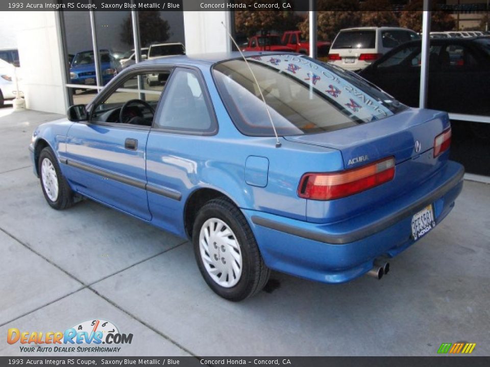 1993 Acura Integra RS Coupe Saxony Blue Metallic / Blue Photo #5