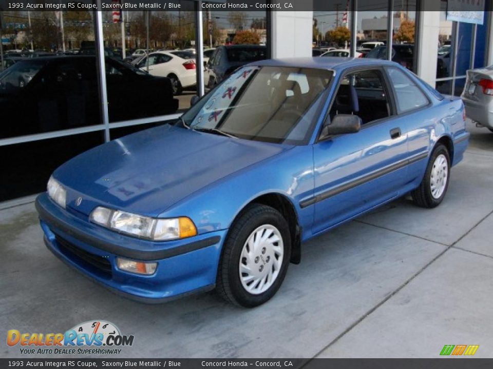 1993 Acura Integra RS Coupe Saxony Blue Metallic / Blue Photo #7