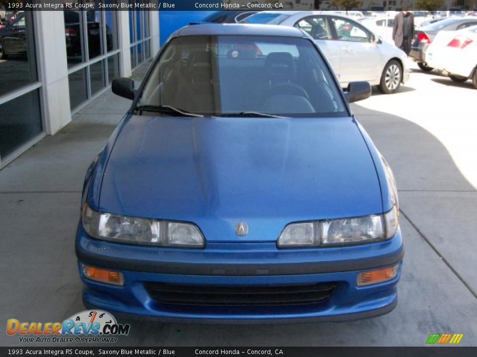 1993 Acura Integra RS Coupe Saxony Blue Metallic / Blue Photo #8