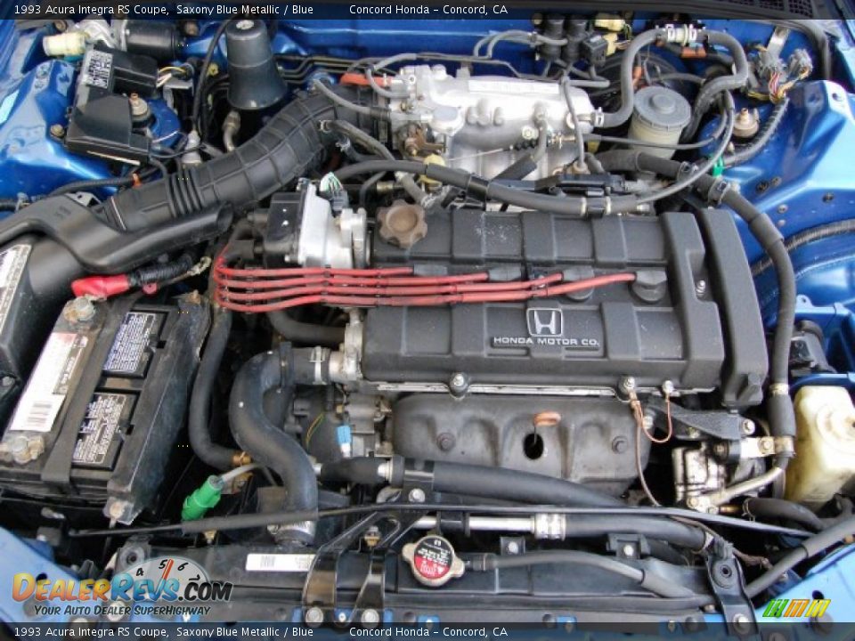 1993 Acura Integra RS Coupe Saxony Blue Metallic / Blue Photo #9