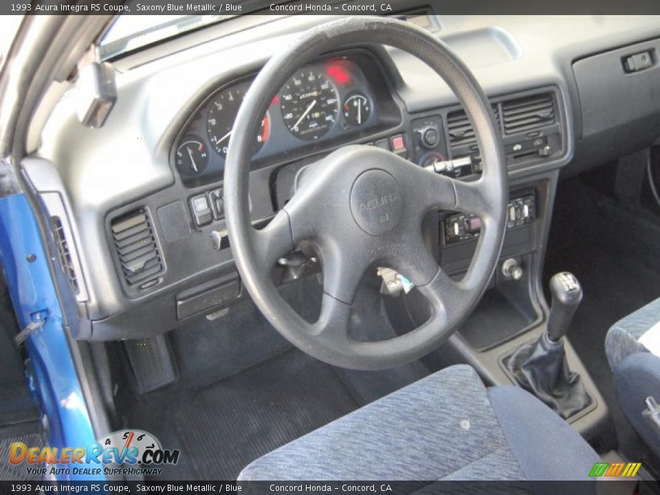 1993 Acura Integra RS Coupe Saxony Blue Metallic / Blue Photo #12