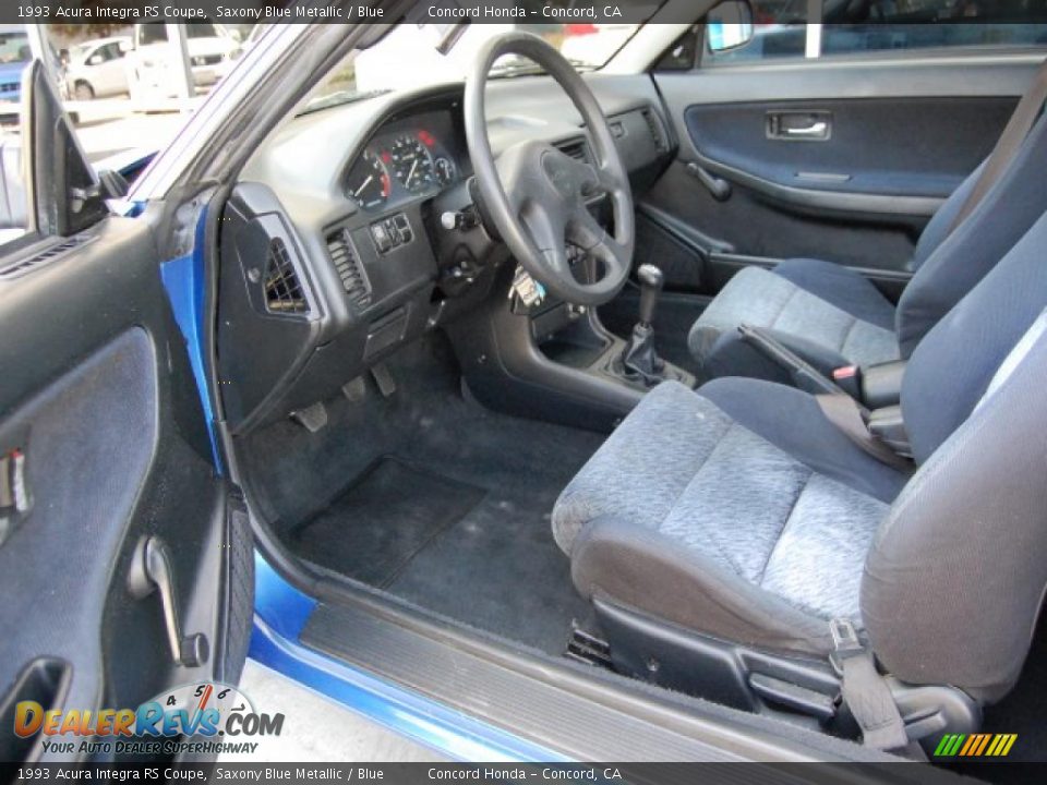 1993 Acura Integra RS Coupe Saxony Blue Metallic / Blue Photo #16