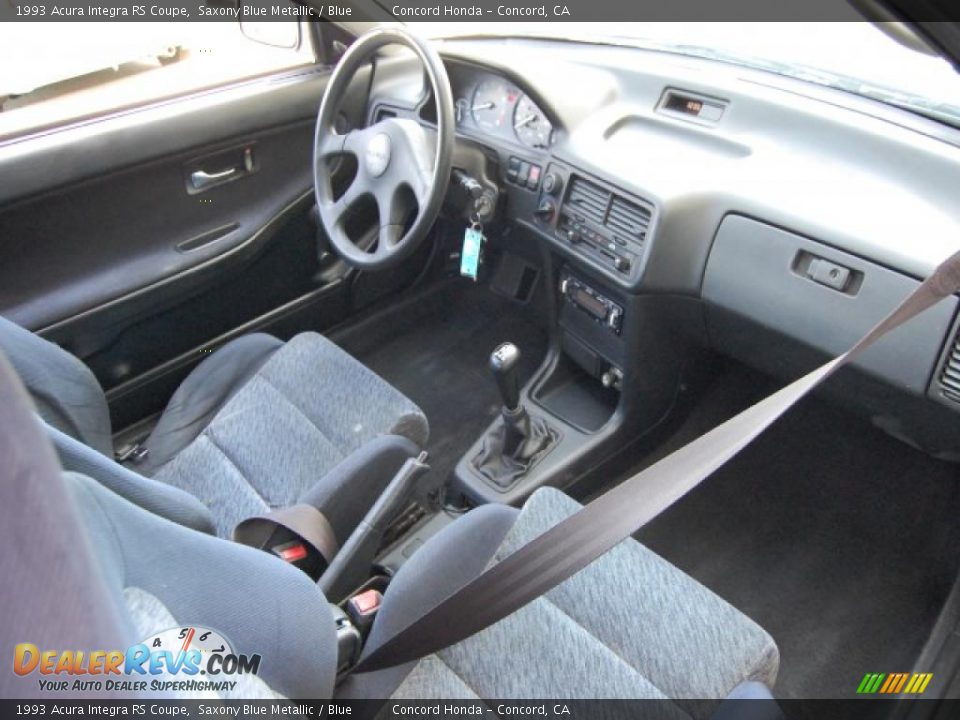 1993 Acura Integra RS Coupe Saxony Blue Metallic / Blue Photo #23