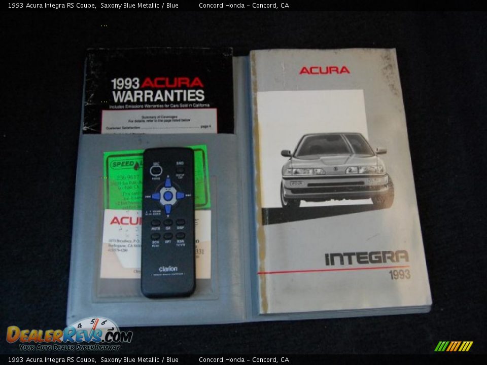 1993 Acura Integra RS Coupe Saxony Blue Metallic / Blue Photo #24