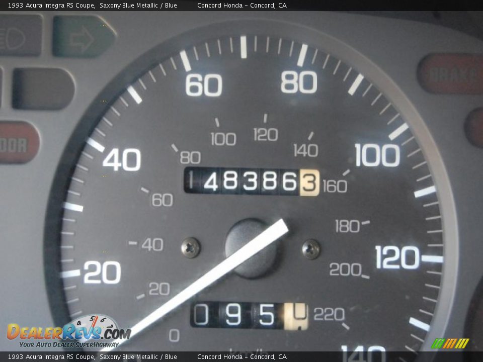 1993 Acura Integra RS Coupe Saxony Blue Metallic / Blue Photo #27