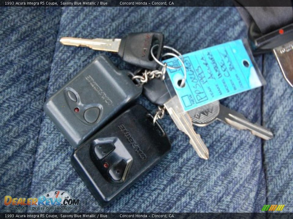 1993 Acura Integra RS Coupe Saxony Blue Metallic / Blue Photo #28