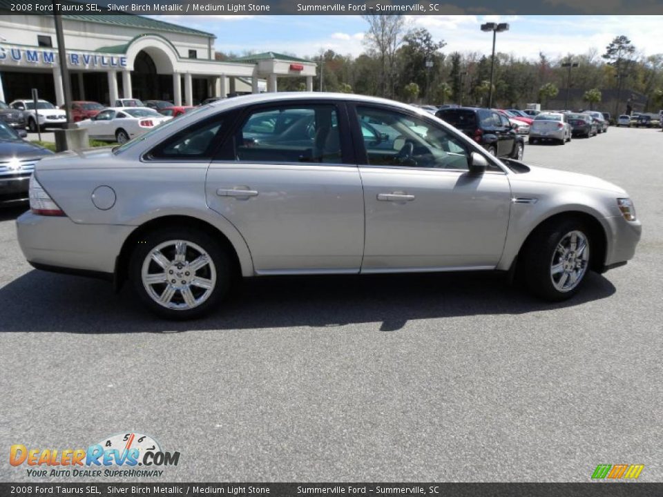 2008 Ford Taurus SEL Silver Birch Metallic / Medium Light Stone Photo #12