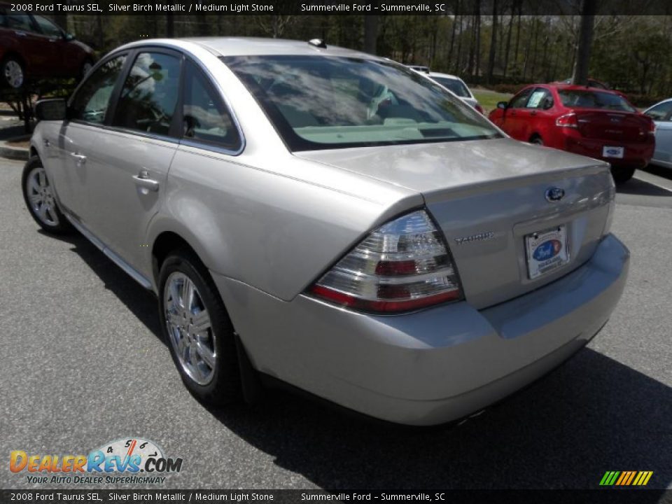 2008 Ford Taurus SEL Silver Birch Metallic / Medium Light Stone Photo #15