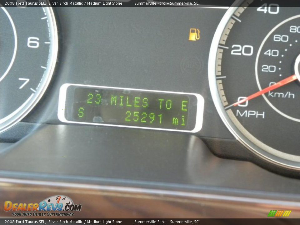 2008 Ford Taurus SEL Silver Birch Metallic / Medium Light Stone Photo #23
