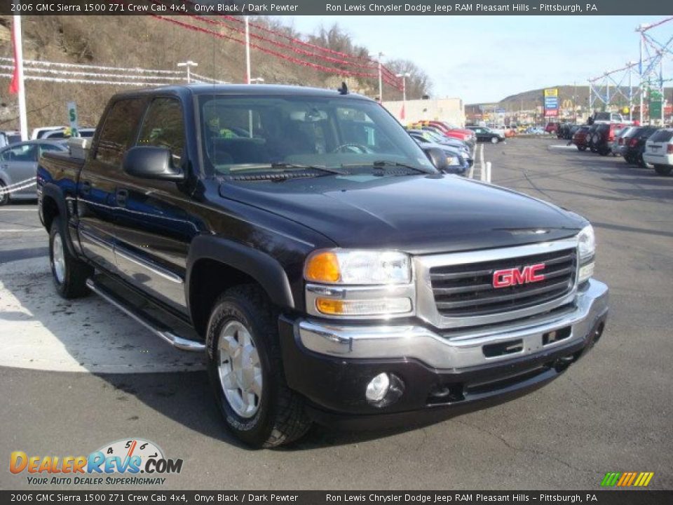2006 GMC Sierra 1500 Z71 Crew Cab 4x4 Onyx Black / Dark Pewter Photo #6