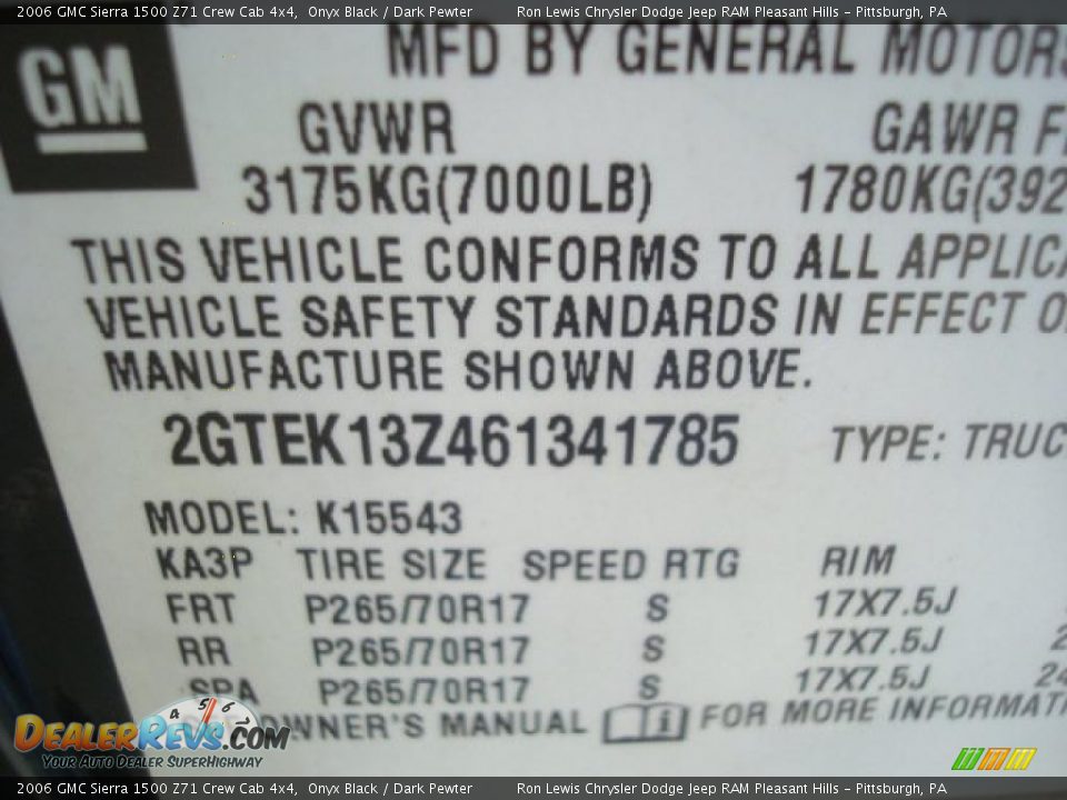 2006 GMC Sierra 1500 Z71 Crew Cab 4x4 Onyx Black / Dark Pewter Photo #24