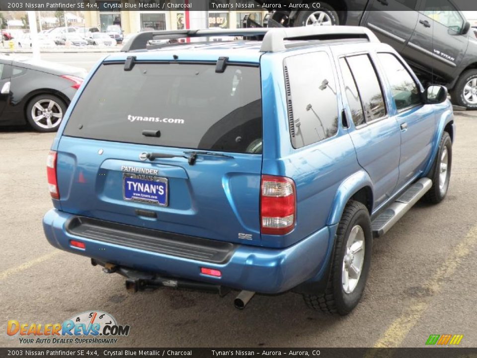 2003 Nissan Pathfinder SE 4x4 Crystal Blue Metallic / Charcoal Photo #6