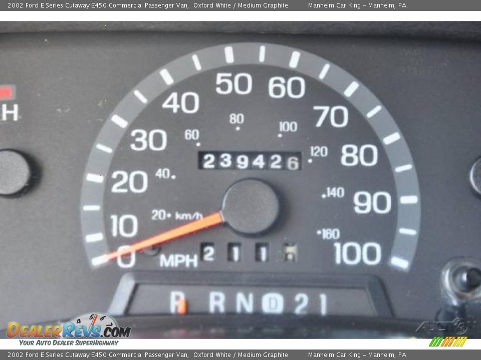 2002 Ford E Series Cutaway E450 Commercial Passenger Van Oxford White / Medium Graphite Photo #8