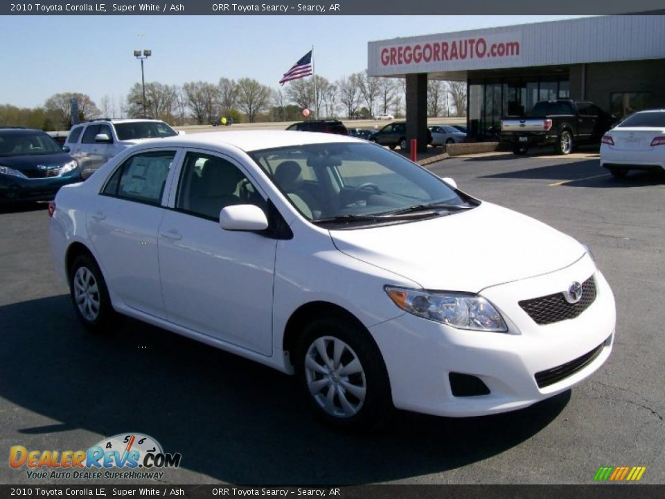 2010 Toyota Corolla LE Super White / Ash Photo #1