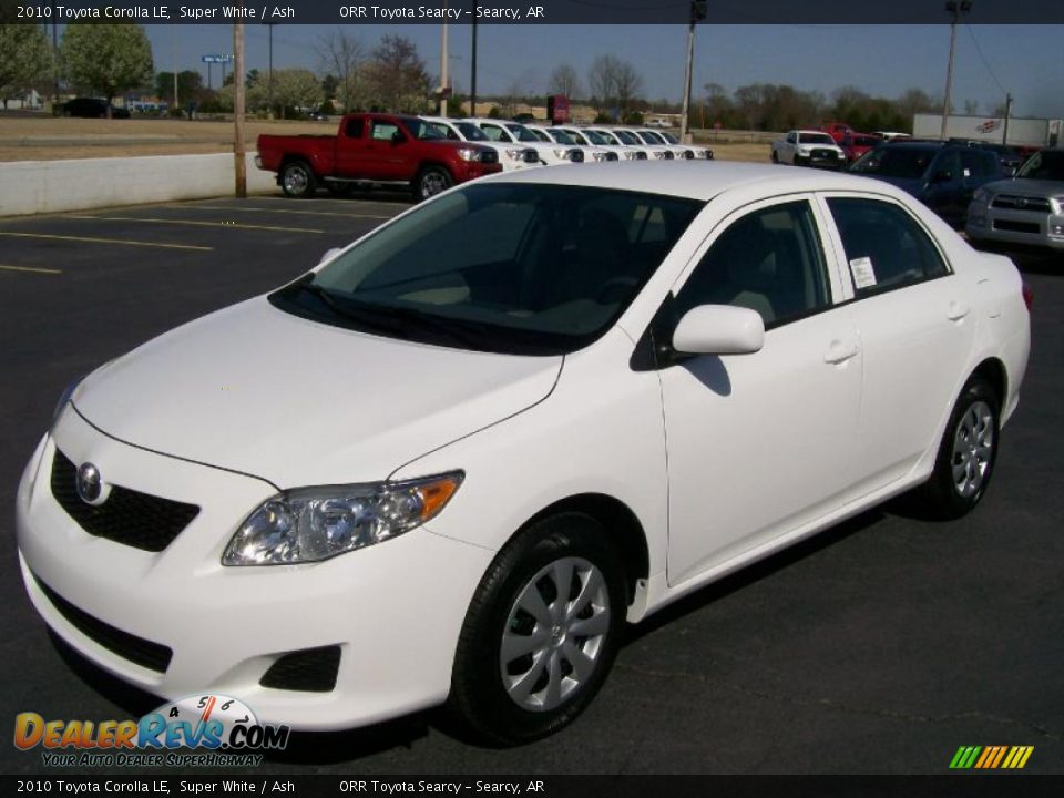 2010 Toyota Corolla LE Super White / Ash Photo #2