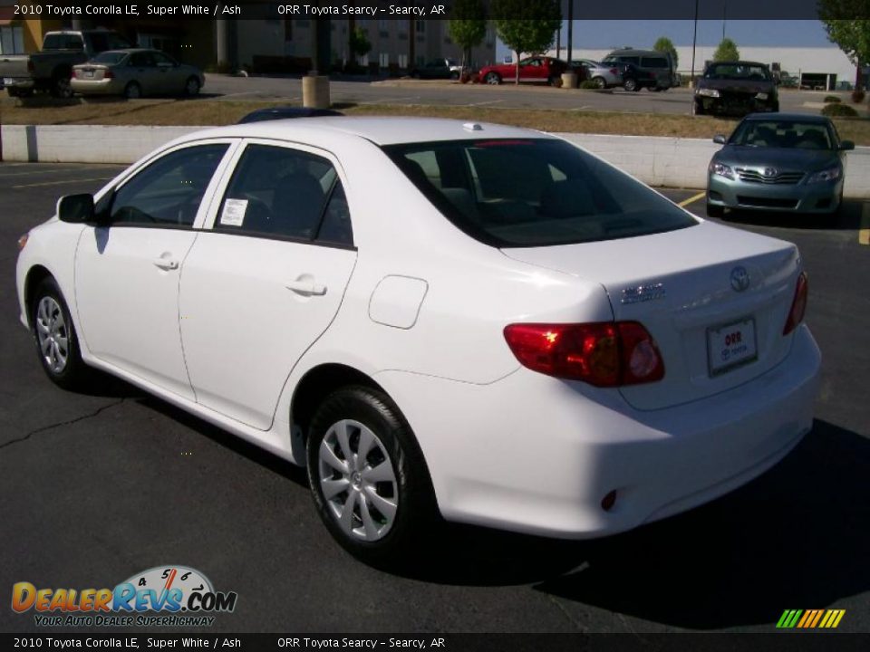 2010 Toyota Corolla LE Super White / Ash Photo #3