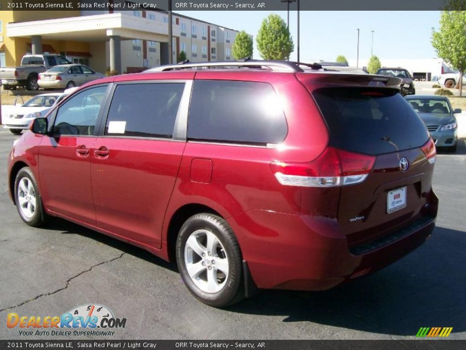 2011 Toyota Sienna LE Salsa Red Pearl / Light Gray Photo #3