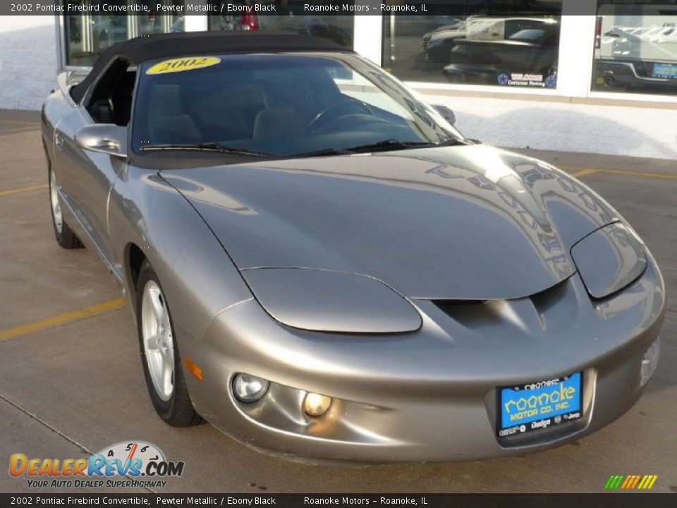 2002 Pontiac Firebird Convertible Pewter Metallic / Ebony Black Photo #2