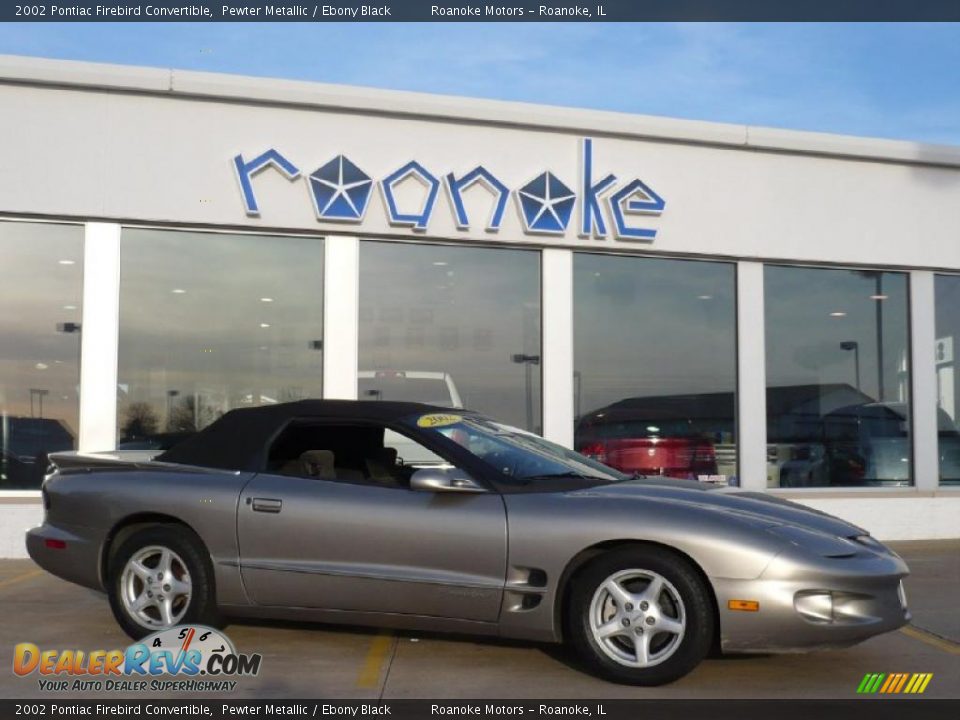 2002 Pontiac Firebird Convertible Pewter Metallic / Ebony Black Photo #3