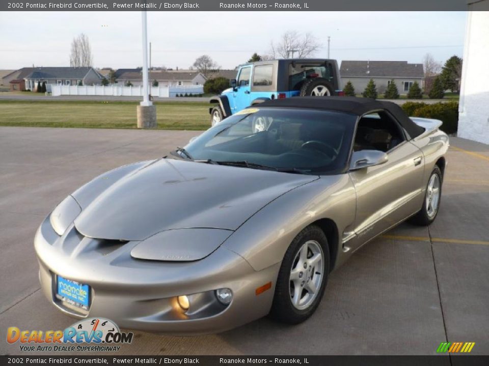 2002 Pontiac Firebird Convertible Pewter Metallic / Ebony Black Photo #6