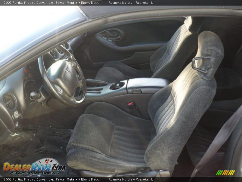 2002 Pontiac Firebird Convertible Pewter Metallic / Ebony Black Photo #8