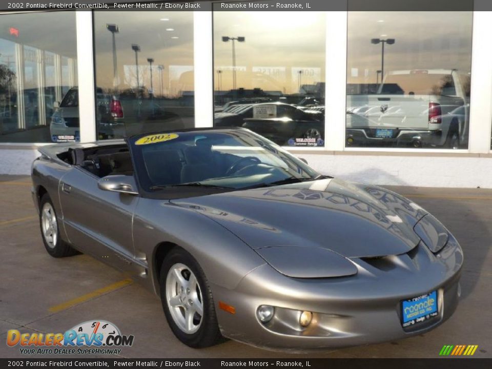 2002 Pontiac Firebird Convertible Pewter Metallic / Ebony Black Photo #10