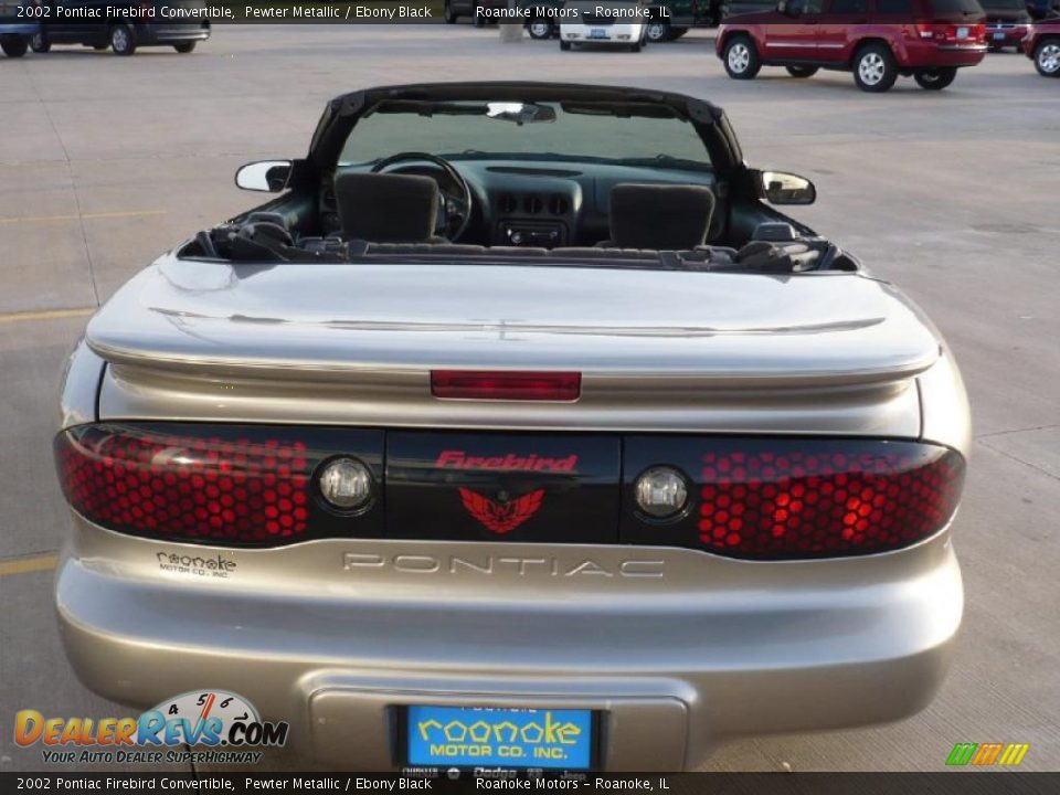 2002 Pontiac Firebird Convertible Pewter Metallic / Ebony Black Photo #11