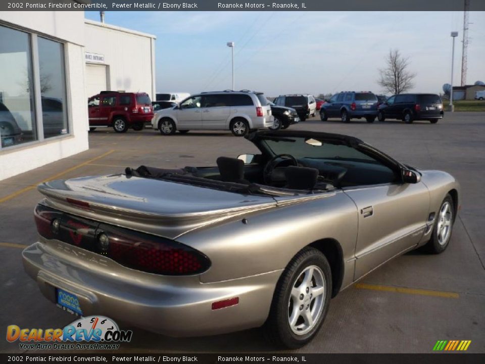 2002 Pontiac Firebird Convertible Pewter Metallic / Ebony Black Photo #12