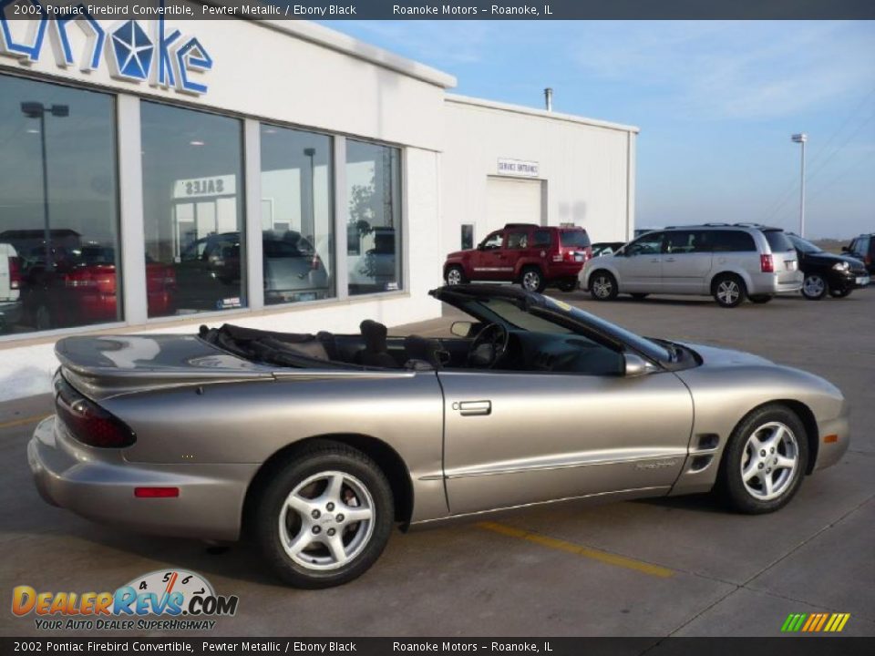 2002 Pontiac Firebird Convertible Pewter Metallic / Ebony Black Photo #13