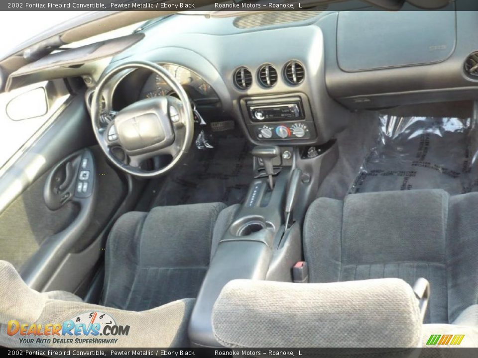 2002 Pontiac Firebird Convertible Pewter Metallic / Ebony Black Photo #16
