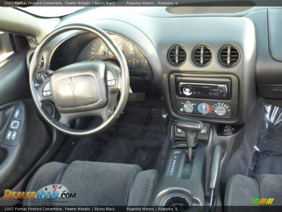 2002 Pontiac Firebird Convertible Pewter Metallic / Ebony Black Photo #17