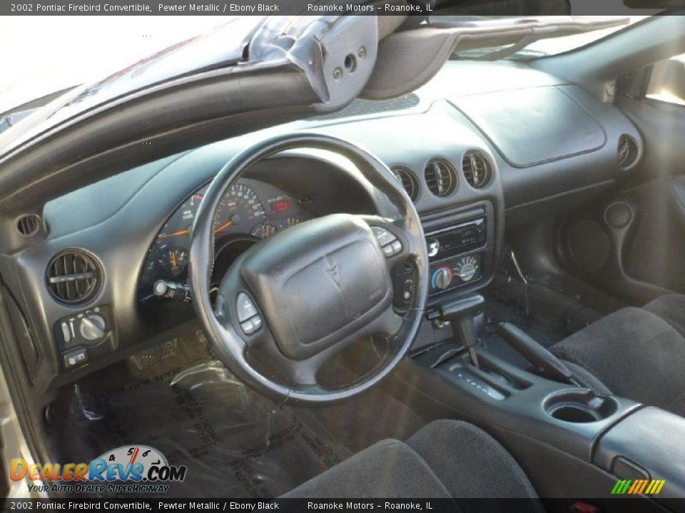 2002 Pontiac Firebird Convertible Pewter Metallic / Ebony Black Photo #19