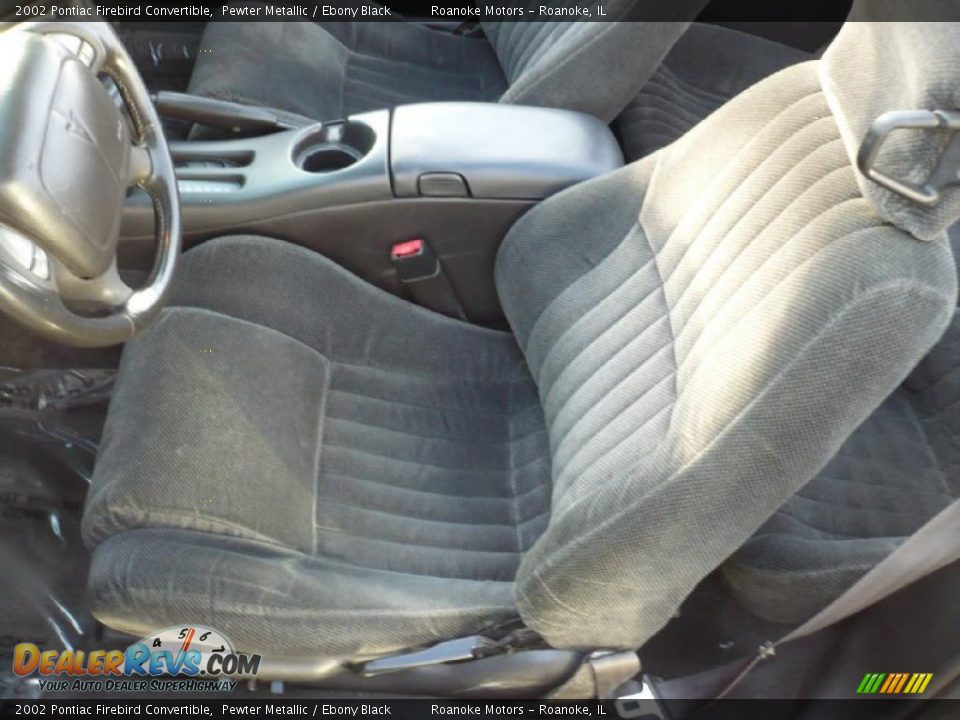 2002 Pontiac Firebird Convertible Pewter Metallic / Ebony Black Photo #20