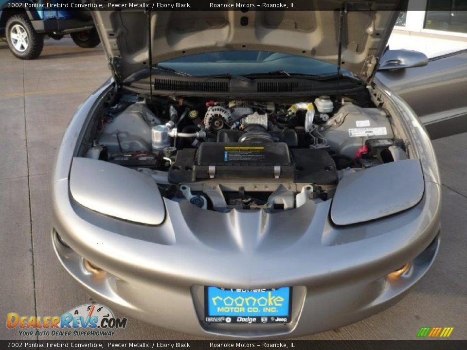 2002 Pontiac Firebird Convertible Pewter Metallic / Ebony Black Photo #22