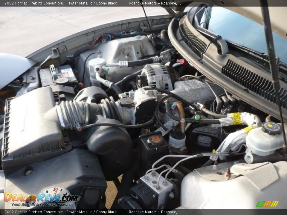 2002 Pontiac Firebird Convertible Pewter Metallic / Ebony Black Photo #24