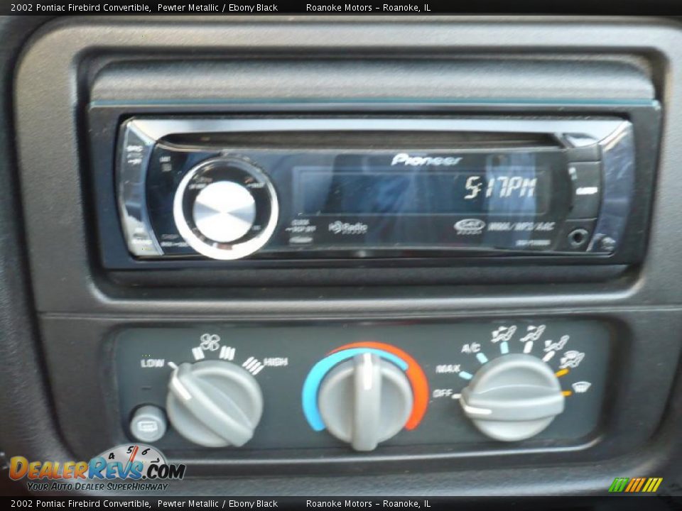 2002 Pontiac Firebird Convertible Pewter Metallic / Ebony Black Photo #26