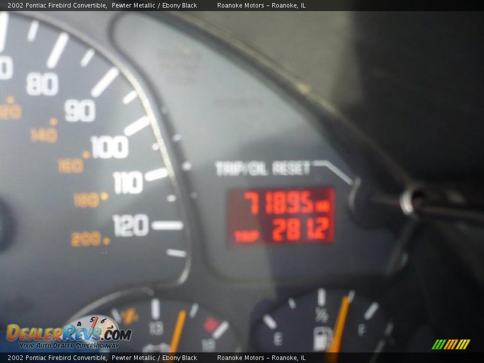 2002 Pontiac Firebird Convertible Pewter Metallic / Ebony Black Photo #27