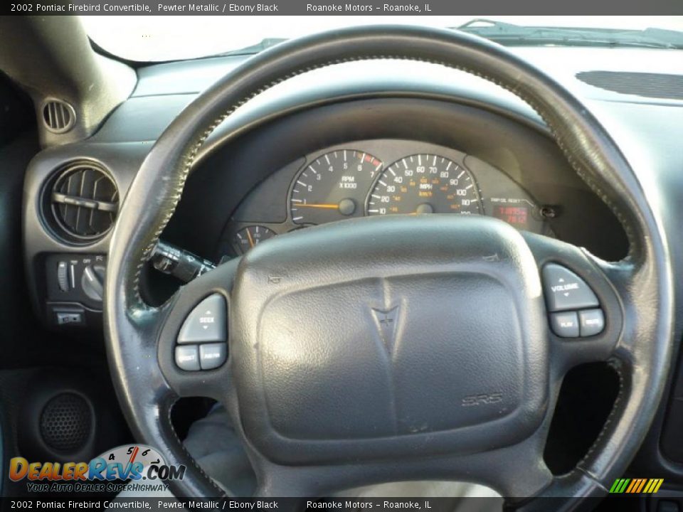 2002 Pontiac Firebird Convertible Pewter Metallic / Ebony Black Photo #28