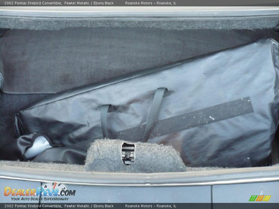 2002 Pontiac Firebird Convertible Pewter Metallic / Ebony Black Photo #29