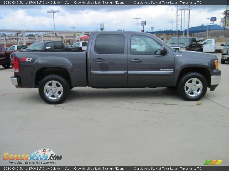 2010 GMC Sierra 1500 SLT Crew Cab 4x4 Storm Gray Metallic / Light Titanium/Ebony Photo #4