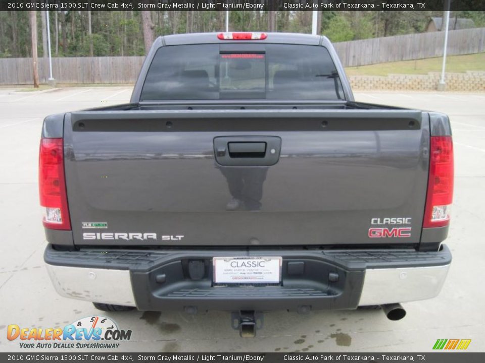 2010 GMC Sierra 1500 SLT Crew Cab 4x4 Storm Gray Metallic / Light Titanium/Ebony Photo #6