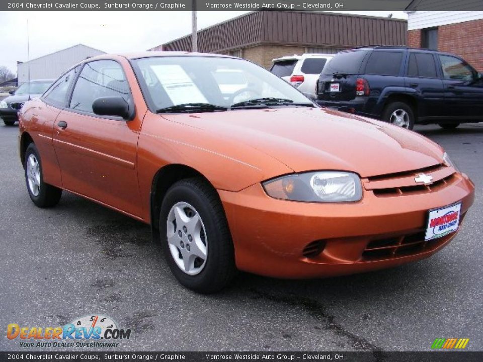 2004 Chevrolet Cavalier Coupe Sunburst Orange / Graphite Photo #7