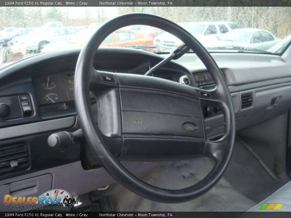 1994 Ford F250 XL Regular Cab White / Gray Photo #8