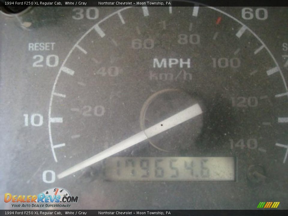 1994 Ford F250 XL Regular Cab White / Gray Photo #15