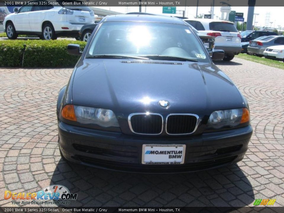 2001 BMW 3 Series 325i Sedan Orient Blue Metallic / Grey Photo #2