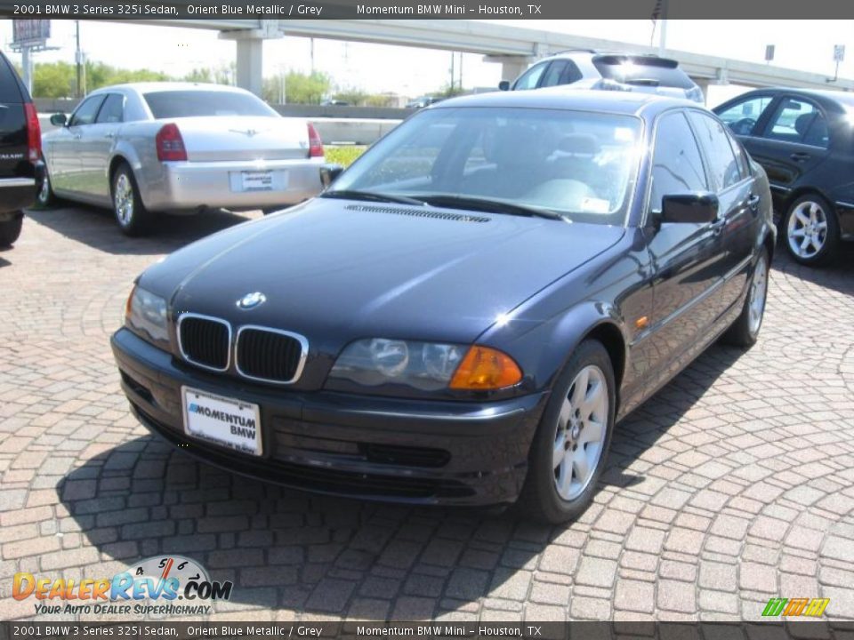 2001 BMW 3 Series 325i Sedan Orient Blue Metallic / Grey Photo #3