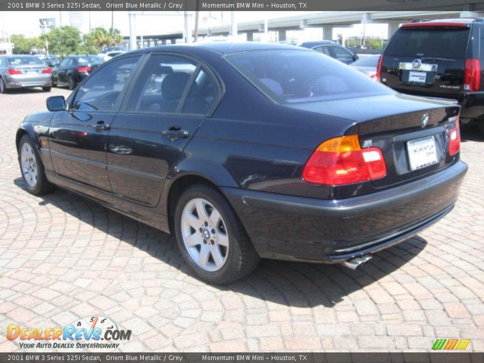 2001 BMW 3 Series 325i Sedan Orient Blue Metallic / Grey Photo #5