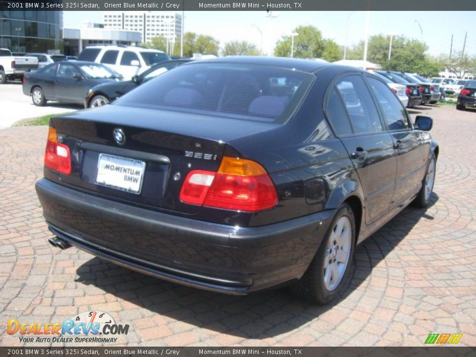 2001 BMW 3 Series 325i Sedan Orient Blue Metallic / Grey Photo #7